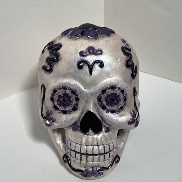 Sugar skull day of the dead decor skeleton head oddity oddities Halloween decor - Picture 1 of 9